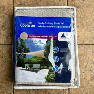 Coolaroo Exterior Ready-to-Hang 11Ft Sun Shade Sails Summer Outdoor Patio Deco